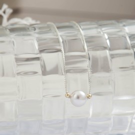 IPINK-Birthday Gifts Women Pearl Necklace, Gift for 30 40 50 60 70 80 Year Old Woman Birthday, Womens Birthday Gifts Ideas, Birthday Necklace for Women Decade Birthday Jewelry for Women (Single Pearl Necklace)