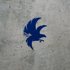 Decal Stickers of Flying Falcon (Navy Blue) (Set of 2) Premium Waterproof Vinyl Decal Stickers for Laptop Phone Accessory Helmet Car Window Mug Tuber Cup Door Wall Decoration - ANDstic50475aAB