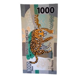 Movasa Toalla Baño Billete De Mil Pesos Mexicanos Jaguar