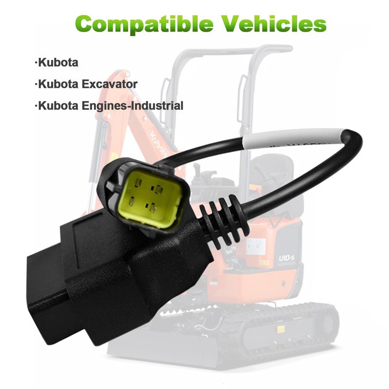 VZG 4 Pin OBD1 to OBD2 Adapter Cable for KUBOTA