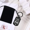 ENGZHI Stepdad Gifts Step Dad Keychain - Thanks for Putting