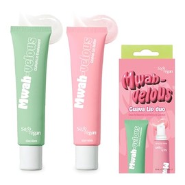 SoloVegan Dúo Labial De Guayaba Mwah-Velous Para Día Y Noche Manteca Hidratante Para Labios Con Aceite De Rosa Mosqueta, Guayaba Y Tratamiento Labial