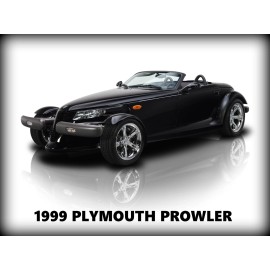 1999 Plymouth Prowler in Black Metal Sign: 12x16" & Ships Free