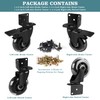 3" Side Mount Caster Wheels, Hirate Heavy Duty L- Shaped