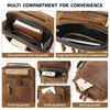 Ringsun Small Leather Travel Bag Zipper Crossbody Shoulder Bag Messenger