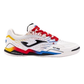 Joma FS Reactive 24 Indoor, Men's A 5 Football Shoes (White/Red, EU Footwear Size System, Adult, Size, Medium, 43), White, 9.5 US