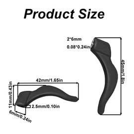 Anti-Rutsch-Brillenhalter, 12 Paar bequeme Ohr-Griff-Haken, Bügelspitzen-Halter für Brillen, Sonnenbrillen (G)