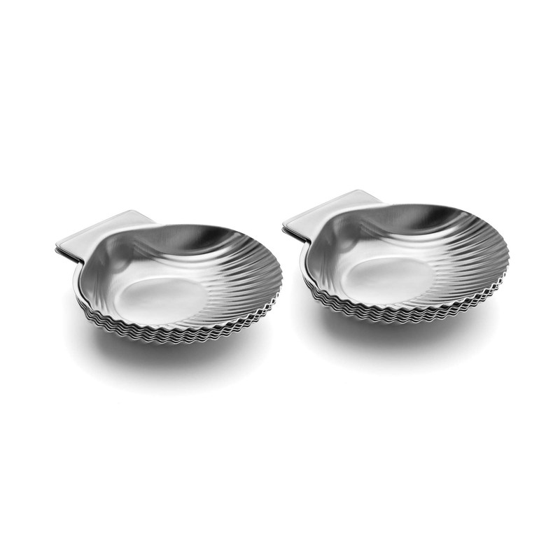 Outset 76494 All Purpose Grillable Stainless Steel Sea Shells, Set