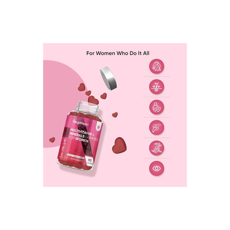 Multivitamin Gummies for Women - 13 Active Ingredients - 90