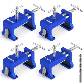 BLEKOO Cabinet Clamps, Cabinet Clamps for Cabinet Installation, Solid Drilling Tool with Pilot Hole Guide (Blue 4pcs)