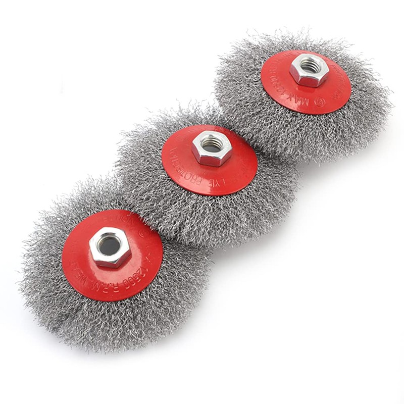 CENPEK 3pcs M14 Cup Twisted Knot Steel Crimp Wire Wheel