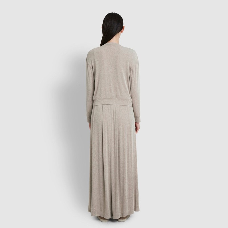 JAJU [JAJU/자주] 여 컴피 와이드 라운지 팬츠_멜란지베이지 [JAJU] Women's Comfy