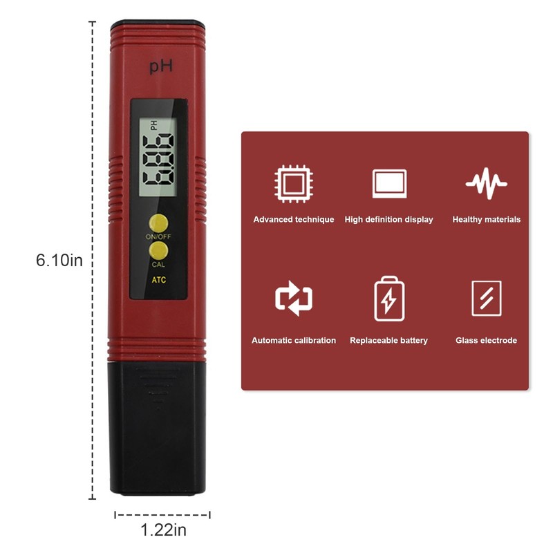 Digital pH Meter – High Precision pH Pen Tester 0.01