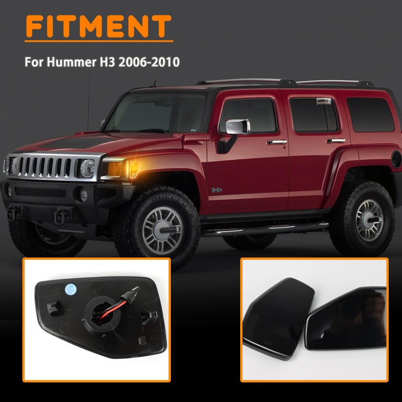 ZDEERAOTO LED Front Headlight Side Marker Light Amber Turn Signal