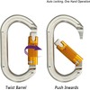 SOB Carabiner Climbing Carabiner Hook Aluminium Key Ring 22 KN