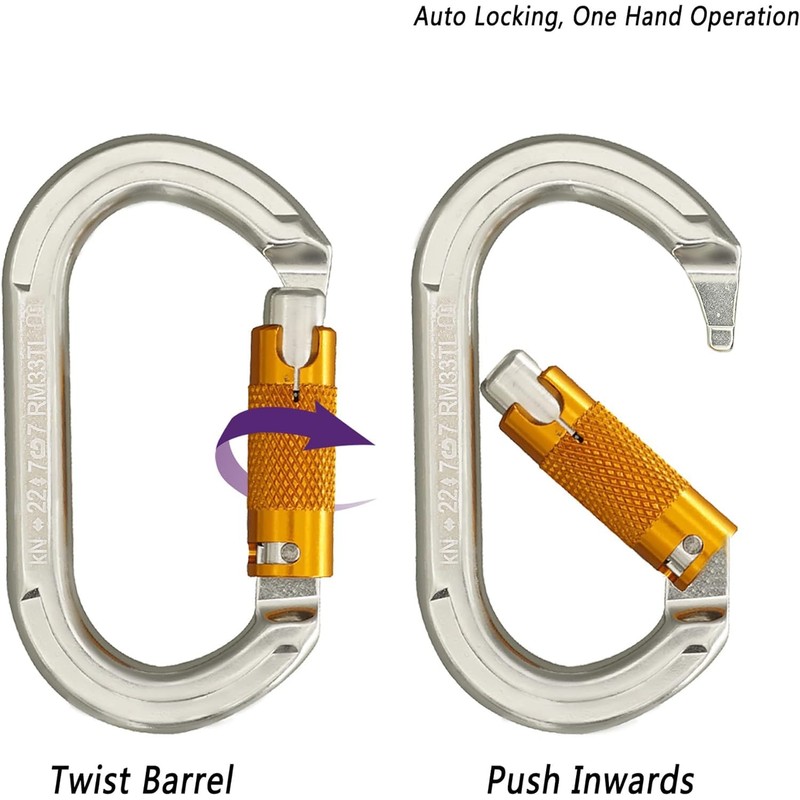 SOB Carabiner Climbing Carabiner Hook Aluminium Key Ring 22 KN