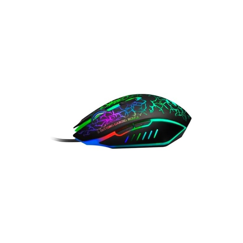 Green Leaf 18-8298 Mouse Gamer 6D Alambrico, 1000 a 1600