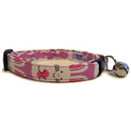 CritterGear Breakaway Cat Collar in Easter Bunnies (Handmade in The U.S.A.)
