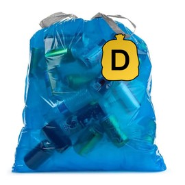 Ultrasac 10 Gallon 0.9 MIL Blue Drawstring Trash Bags - 16.5" x 28.5" - Pack of 108 - Fits simplehuman D