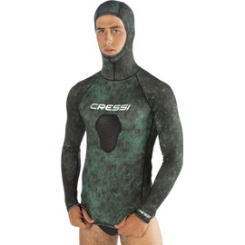 Cressi Unisex Hunter Hooded Rush Guard Top Rash Guard Shirt with Hood for Water Sports