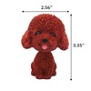 IBWell Mini Bobbing-Head Dog for Car Dash Board Decor（Poodle） (Brownish