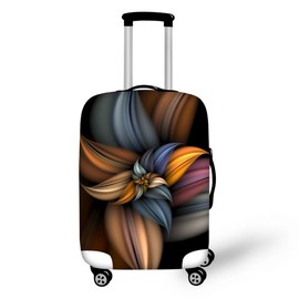 Dremagia Flowers Abstractt Art Design Travel Suitcas Cover Trolley Luggage Case Fits 26-29 Inch Luggage Spandex with Zipper