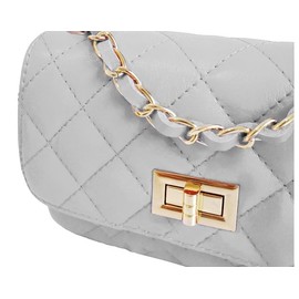 MamaMilano Women/Girls Italian Genuine Leather Cleo Shoulder Bag/Purse/HandBag/Totebag With Beautiful Strap- latte