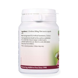 L-Ornithine 500mg x 50 Capsules ¦ Clean Additive Free British Supplements