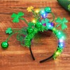 CAKURE Light Up St Patricks Day Headband LED Shamrock Ball
