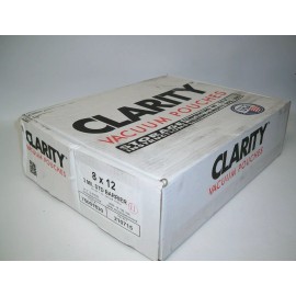 CLARITY 75001830 3 MIL Standard Barrier 8x12 Vacuum Pouch Bag (1000 ct)