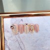 Pink Wave Handmade Nail Tips - Square / 핑크 웨이브