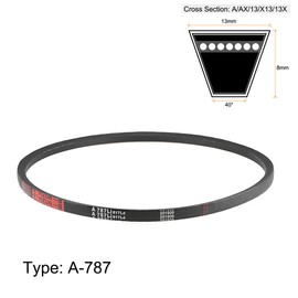 sourcing map 2 x A787/A31 V-belt, A profile, rubber drive belt, 31 inches, inner circumference