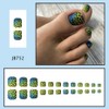 Leopard Press on Toenails Short Square Fake Toe Nails with