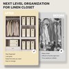 TRZZ 4-Pack Bed Sheet Organizers and Storage, Foldable Linen Bins