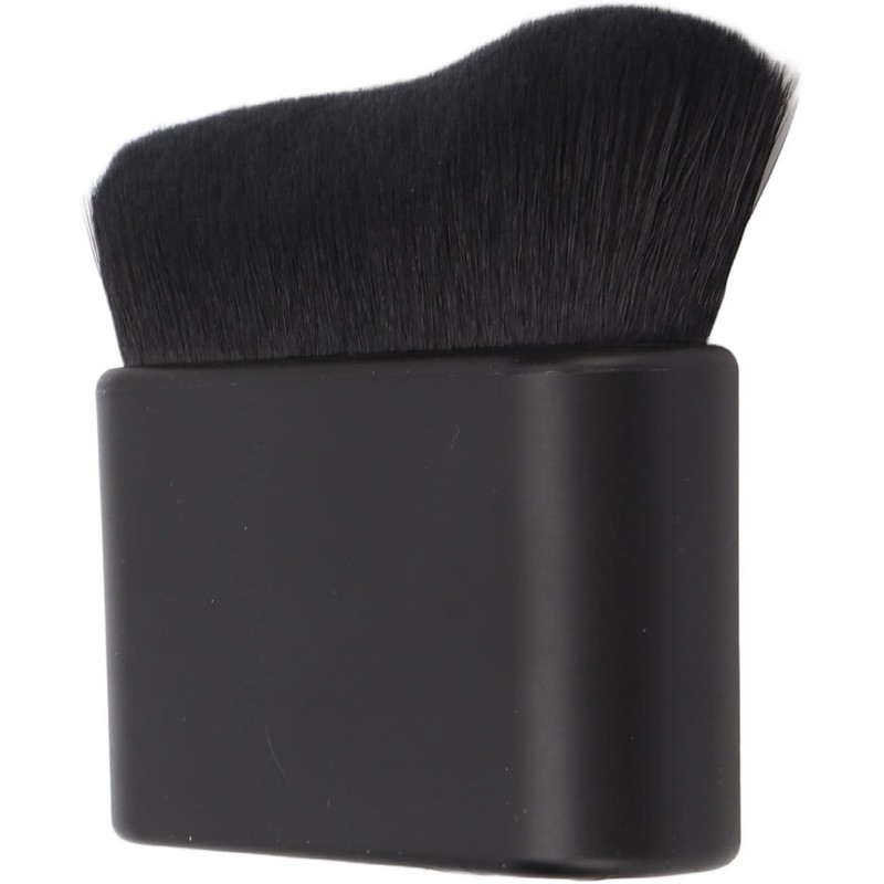 Brocha Bronceadora YUYTE, Pincel Plano Sintético Negro, Nailon, Para Bronceador,