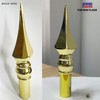 Spear Flag Pole Topper for Indoor 2-Pack, Gold Plastic Spear