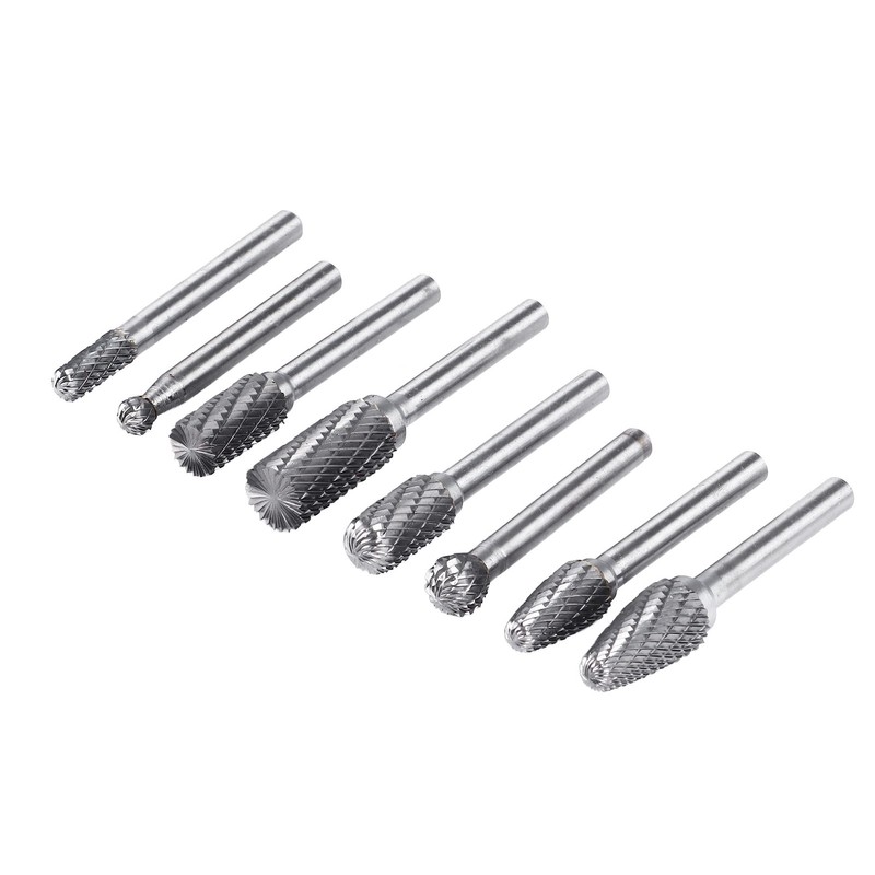 8PCS Set Stone Carving Set Tungsten Steel Rotary Polishing Rotary
