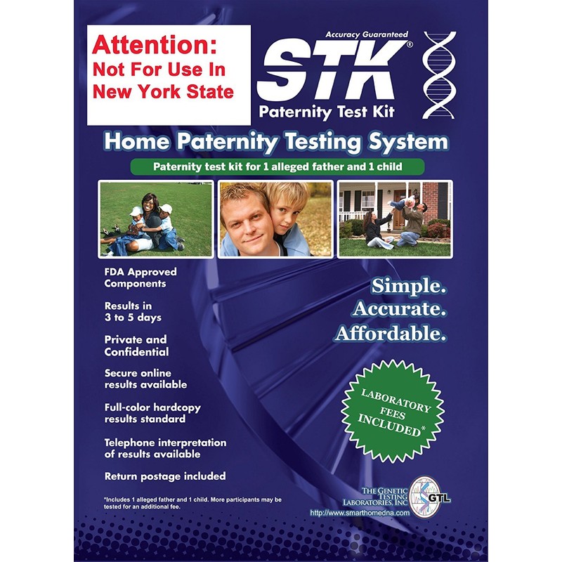 STK's Paternity Test Kit - Includes All LAB FEES and