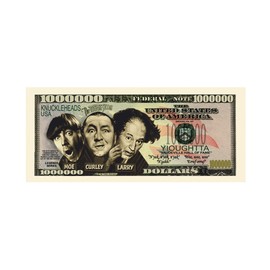 American Art Classics Pack of 25 - Three Stooges (3 Stooges) Million Dollar Bill - Limited Edition - Best for Collecting, Full Color, Real Money Size. Makes A Great Gift.
