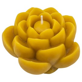 Sunbeam Candles 100% Pure Beeswax Lotus Candle | 40-Hour Long Burning All Natural Non-Toxic Beeswax Candle | Made in USA