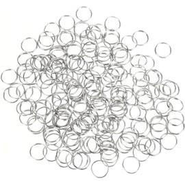 200 piezas Anillos para Llaveros Acero Inoxidable Redondos Resistentes para DIY Manualidades y Organización