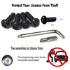 Black Anti Theft License Plate Screws- Rustproof Stainless Steel Security