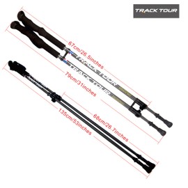 Carbon Fiber Trekking Poles Ultra Lightweight Hiking Poles Walking Sticks with Cork and EVA Foam Grips Quick Adjustable Flip Locks (Aluminum7075 Grey)