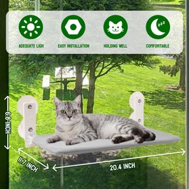 JAMESVAN Cat Window Perch,Foldable Cat Hammock for Window,Cat Window Hammock with 4 Large Suction Cups