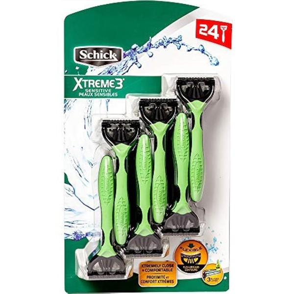 Schick Schick Xtreme 3 Sensitive Disposable Razor (24 Count/Sensitive Skin)