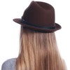 HEYANN Fedora Hats,100% Sheep Wool Short Brim Trilby Panama Hat