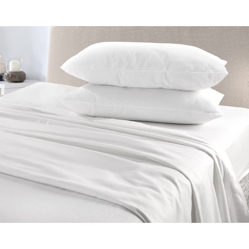 100% Brushed Cotton Thermal Flannelette Fitted Sheet 25cm Deep Mattress