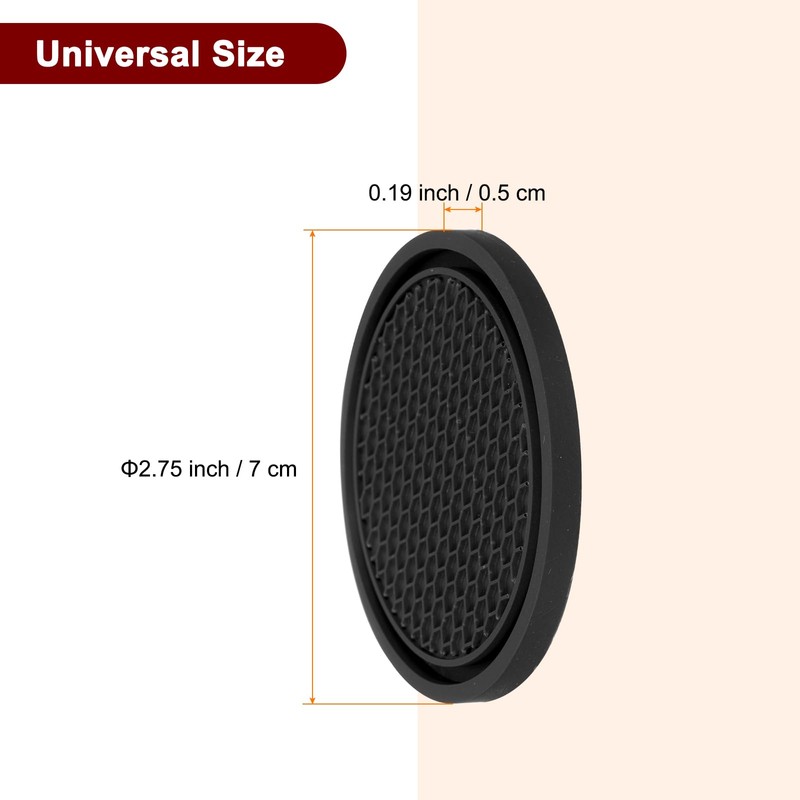 sourcing map 2pcs Car Cup Coasters Universal PVC Car Cup