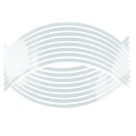 Sticker Calcomania Tira Continua Reflejante Cinta Pegatina Rin 15-18 Plateado