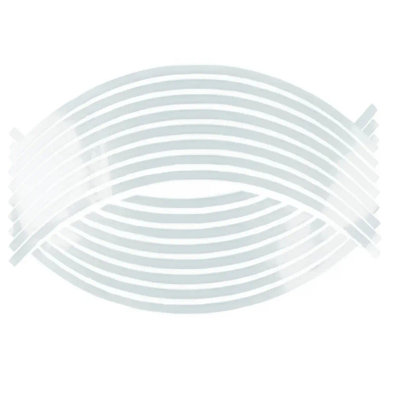 Sticker Calcomania Tira Continua Reflejante Cinta Pegatina Rin 15-18 Plateado